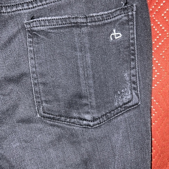 Rag & Bone Black Skinny Distressed Jeans 28 - Picture 6 of 12
